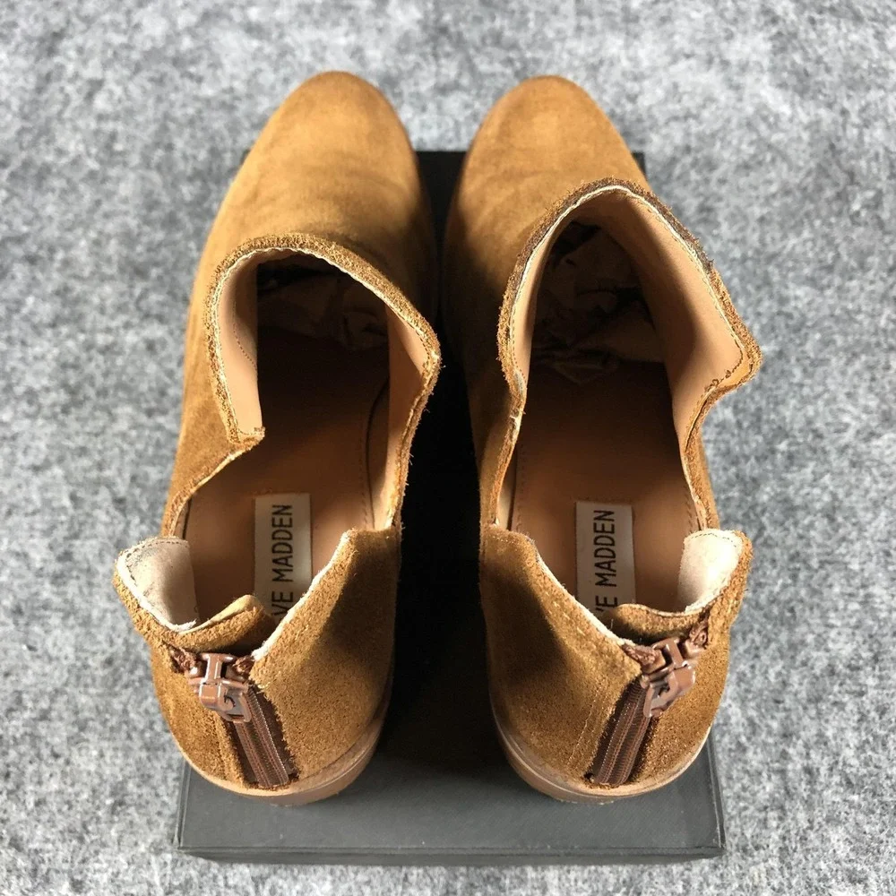 Steve Madden Boots Womens Size 8 Tan Lancaster Suede Cutout Booties‎ LANCC3S1